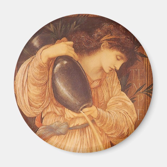 Temperantia by Sir Edward Coley Burne-Jones Magnet (Front)