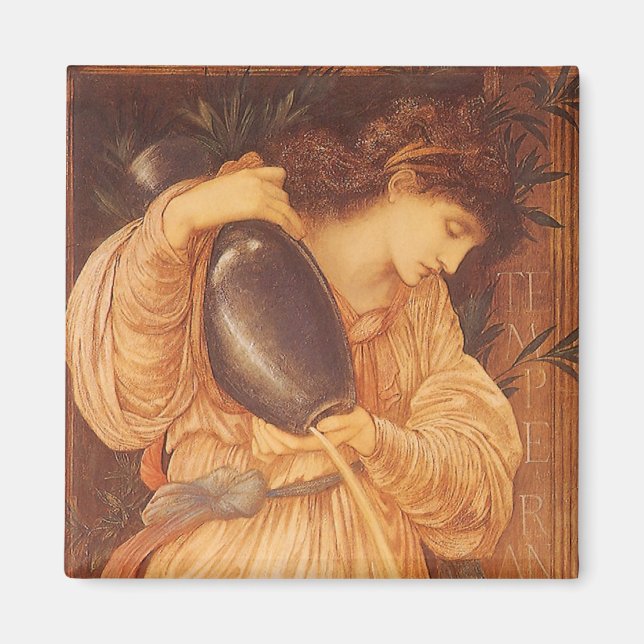 Temperantia by Sir Edward Coley Burne-Jones Magnet (Front)