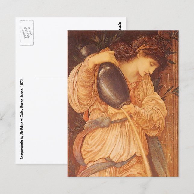 Temperantia by Sir Edward Coley Burne-Jones Postcard (Front/Back)