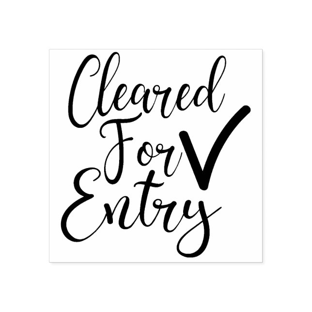Temperature Check / Cleared for Entry Rubber Stamp (Imprint)