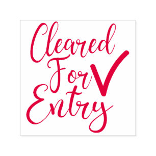 Temperature Check / Cleared for Entry Self-inking Stamp