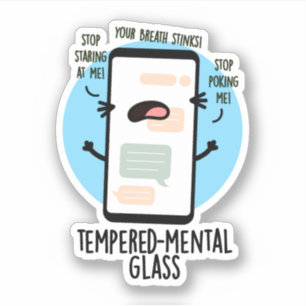 Tempered-mental Glass Funny Cellphone Pun