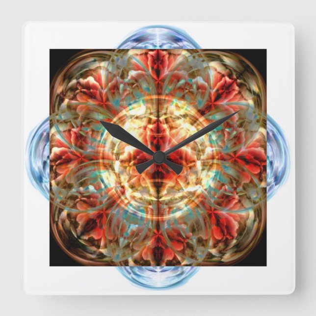 Tempest III Square Wall Clock (Front)