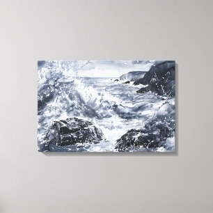 Tempest on the Welsh Shore Canvas Print