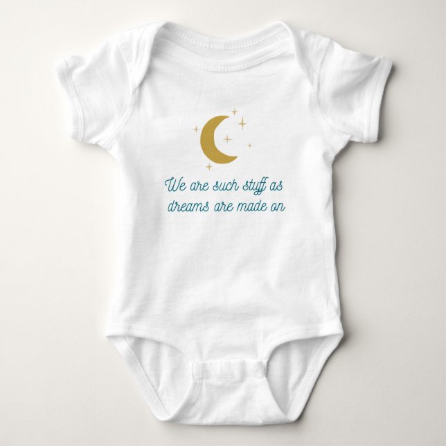 Tempest Shakespeare Quote Baby Bodysuit (Front)