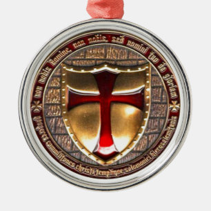 TEMPLAR COIN. METAL TREE DECORATION