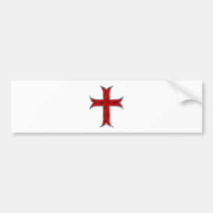 Templar Cross Bumper Sticker