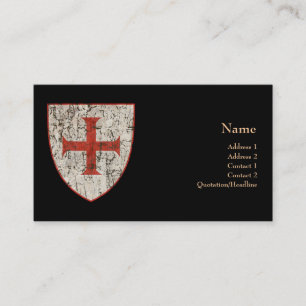 Templar Cross, Distressed Business Card