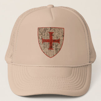 Templar Cross, Distressed Trucker Hat