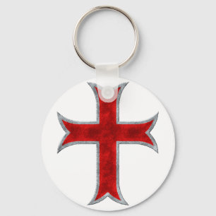 Templar Cross Key Ring