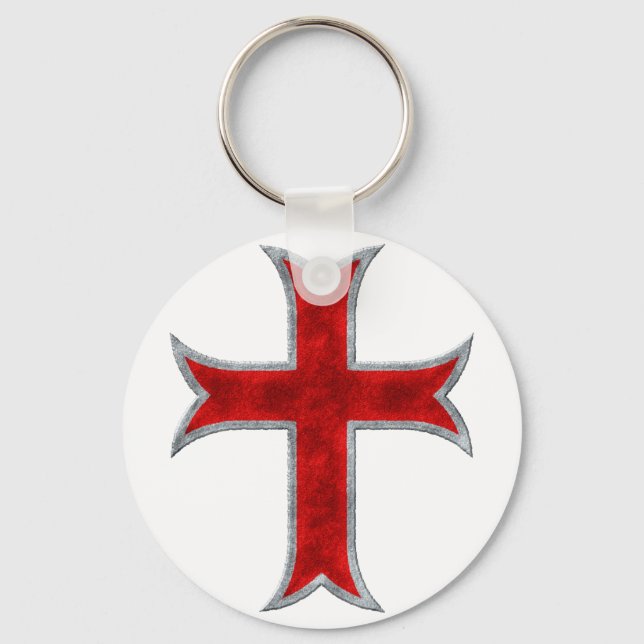 Templar Cross Key Ring (Front)