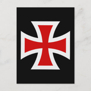 Templar cross postcard