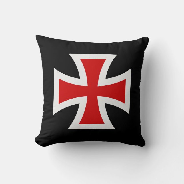Templar Cross Premium Knightly Honor Fine Art  Cushion (Front)