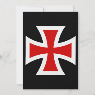 Templar Cross Premium Knightly Honor Fine Art  Holiday Card