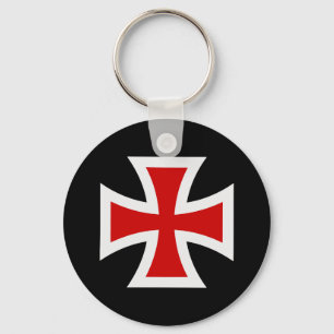 Templar Cross Premium Knightly Honor Fine Art  Key Ring