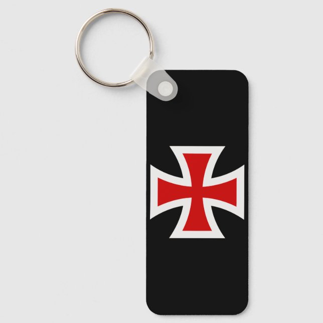 Templar Cross Premium Knightly Honor Fine Art  Key Ring (Front)