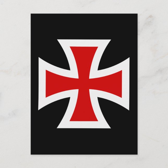 Templar Cross Premium Knightly Honor Fine Art  Postcard (Front)