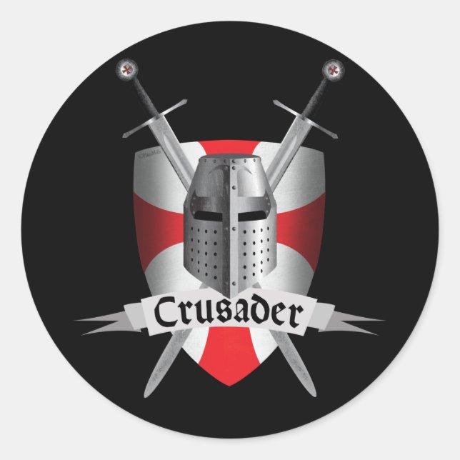 Templar - Crusader Arms Classic Round Sticker (Front)