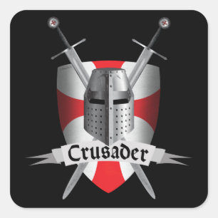 Templar - Crusader Arms Square Sticker