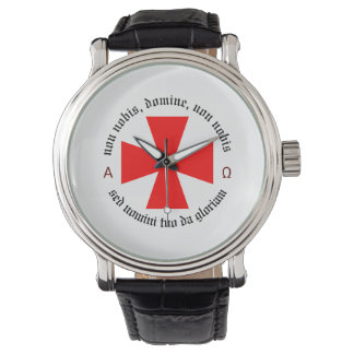 Templar Knight Alpha-Omega Non Nobis Domine Watch