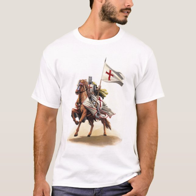 Templar Knight Crusader T-Shirt (Front)
