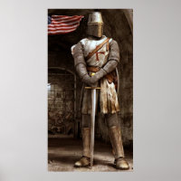 Templar Knight Poster Art
