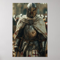 Templar Knights in Fierce Battle - Middle Ages Pos