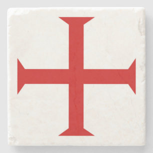 templar knights red cross malta teutonic hospitall stone coaster