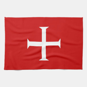 templar knights red cross malta teutonic hospitall tea towel