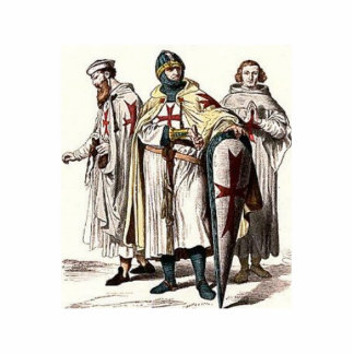 Templar Knights Standing Photo Sculpture