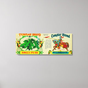 Templar Peas LabelGrand Rapids, MI Canvas Print