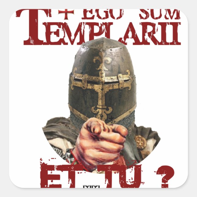 Templar sticker Ego Sum templarii Et Tu? (Front)