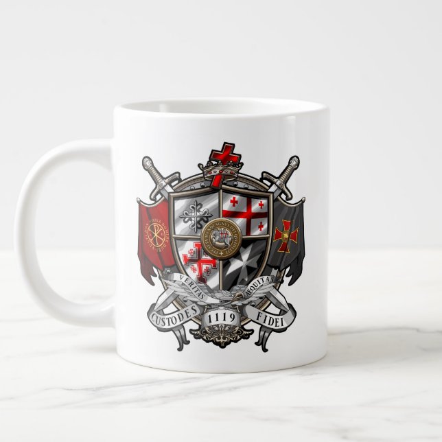Templars International Crest Jumbo 20oz Large Coffee Mug (Left)