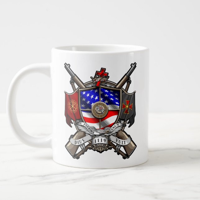 Templars USA Jumbo 20oz Large Coffee Mug (Left)