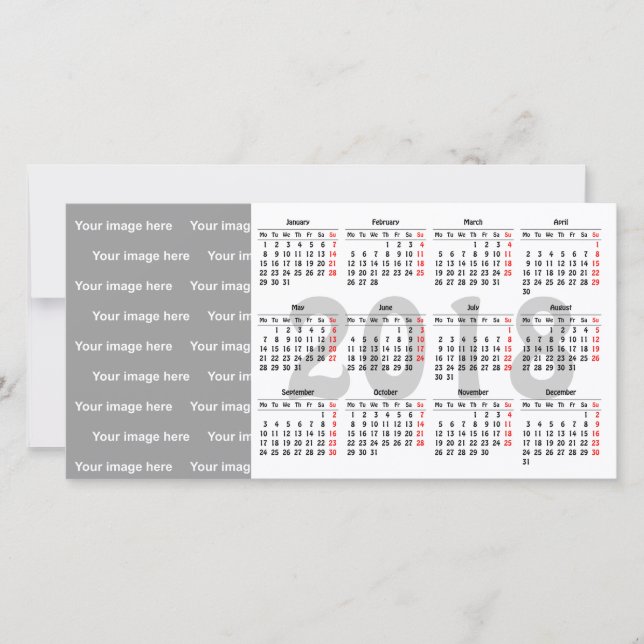 template 2018 Calendar Photo Card (Front)