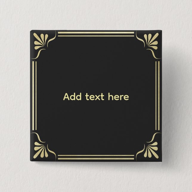 Template, Add text here,  15 Cm Square Badge (Front)