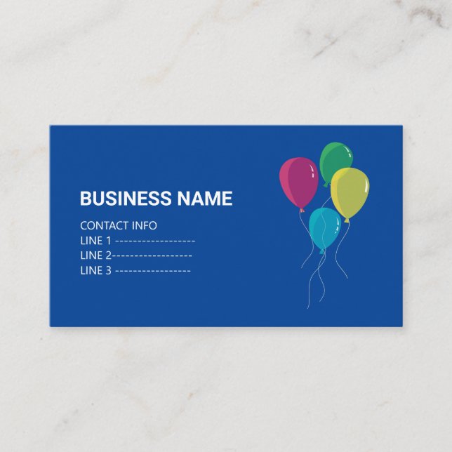 Template Balloons  Business Card (Front)