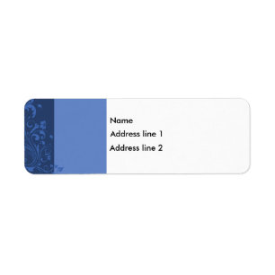 Template - Blue Floral Label