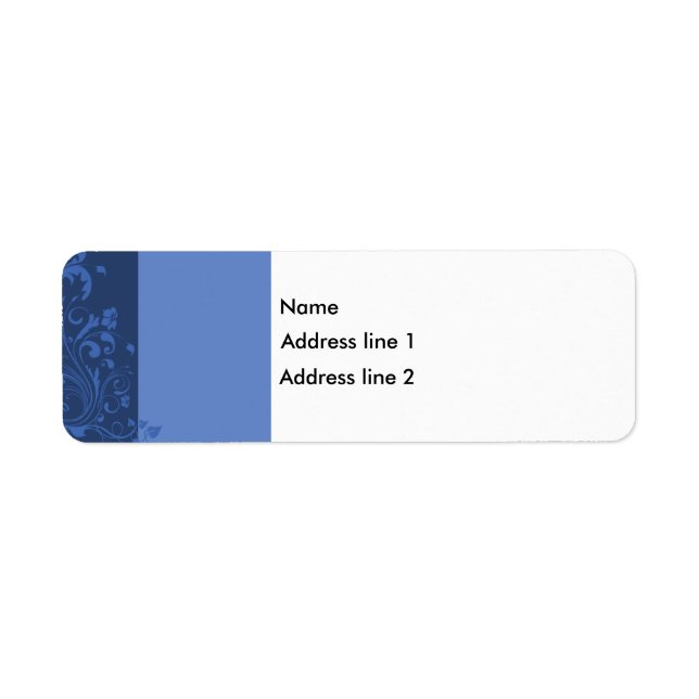 Template - Blue Floral Label (Front)