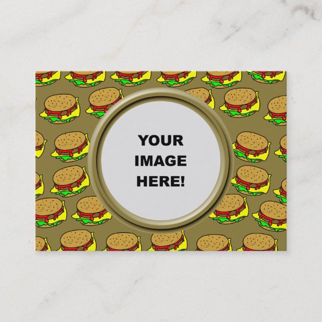 Template, Burger Border Business Card (Front)