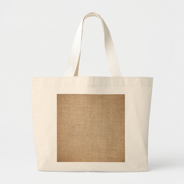 Template - Burlap Background Large Tote Bag (Front)