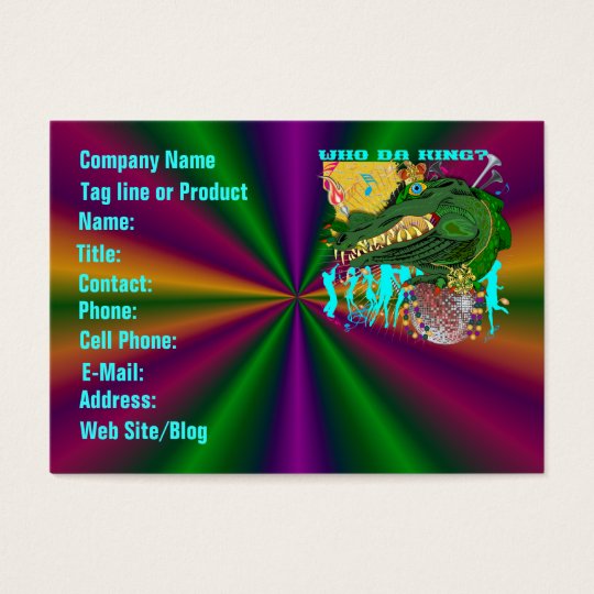 Template Business Card Mardi Gras