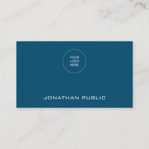 Template Business Cards Elegant Ocean Blue Modern