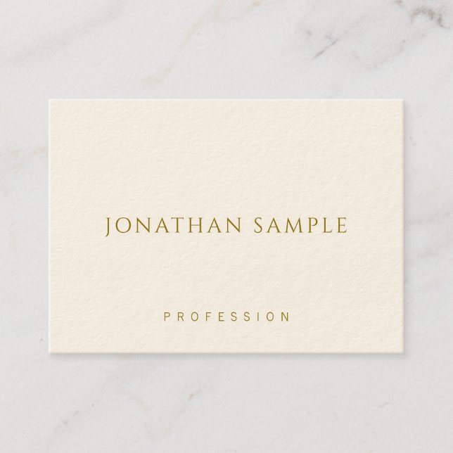 Template Business Cards Gold Text Elegant Modern (Front)