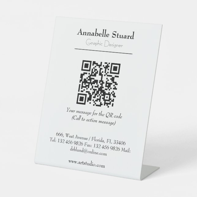 Template business office supplies desk accessories pedestal sign (Front)