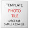 Template Ceramic Photo Tile / Custom sizes