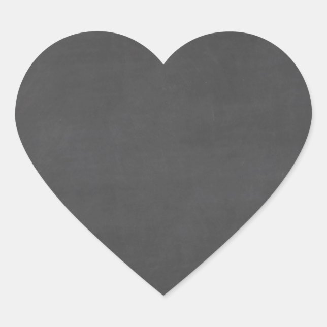 Template - Chalkboard Background Customise Heart Sticker (Front)