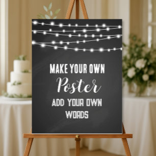 Template Chalkboard Make Your Own Poster Print