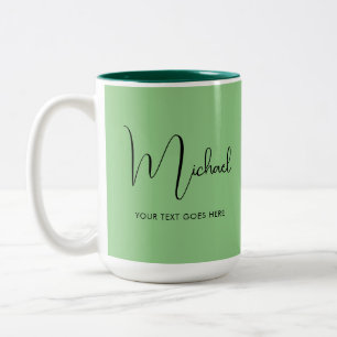 Template Coffee Mugs Handwritten Name Elegant