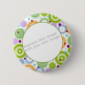 Template - Colourful Retro Design 6 Cm Round Badge